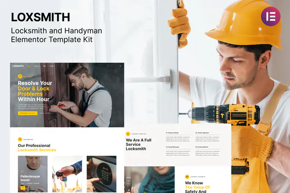 Loxsmith — Key & Locksmith Services Elementor Template Kit | Business & Services | WP TOOL MART