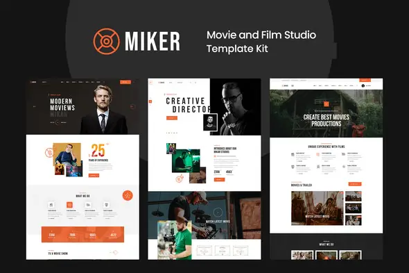 Miker - Movie & Film Studio Elementor Template Kit | WP TOOL MART