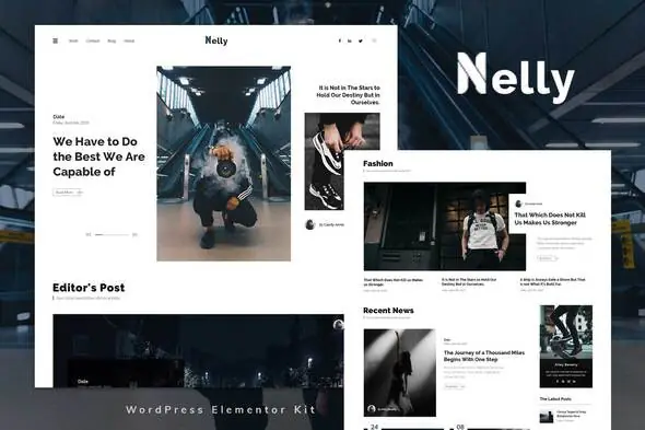 Nelly - Blog & Magazine Elementor Template Kit | WP TOOL MART