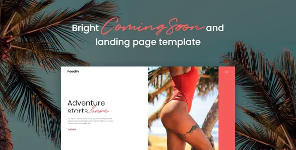 Peachy - Bright Coming Soon and Landing Page Template | WP TOOL MART
