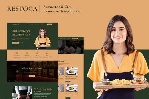 Restoca - Restaurant & Cafe Elementor Template Kit | WP TOOL MART
