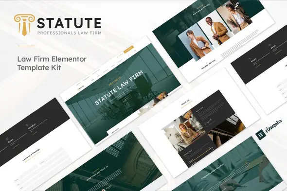 Statute - Law Firm & Attorney Elementor Template Kit | WP TOOL MART