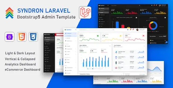 Syndron - Laravel 8 + Bootstrap 5 Admin Template | WP TOOL MART