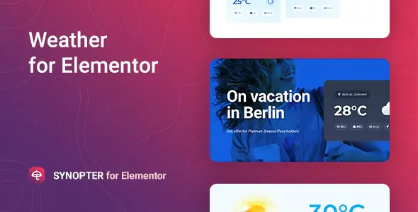 Synopter – Weather for Elementor | WP TOOL MART