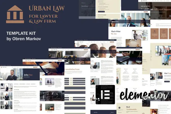 Urban Law - Lawyer & Law Firm Elementor Template Kit | WP TOOL MART